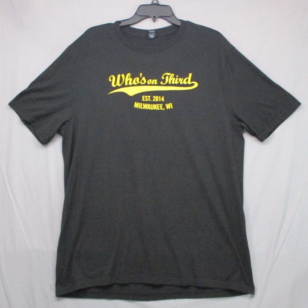 Whos On Third Graphic Print T-Shirt Black Women Size | XL